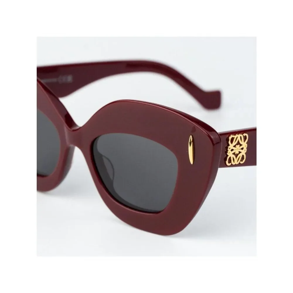 Loewe Women Sunglasses Red Mirror Cat Eye LW40127I ANAGRAM 66A NEW AUTHENTIC